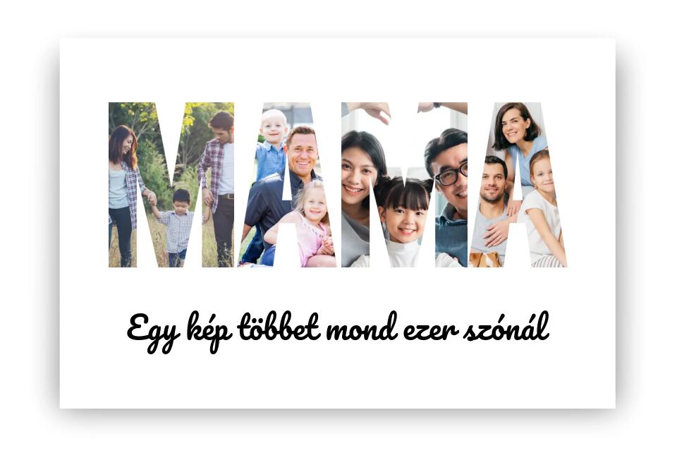 MAMA feliratú fotómontázs fényképes ajándék